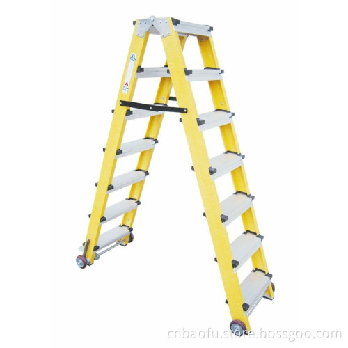35kv Yellow Fiberglass Portable and 8-Step Ladder